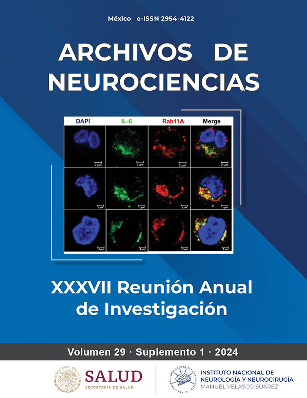 					View Vol. 29 No. S1 (2024): Annual Research Meeting  from the National Institute of Neurology and Neurosurgery Manuel Velasco Suárez
				